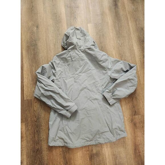 L.L. Bean womens rain/wind coat Nylon shell sz med full zip hooded pockets red - Picture 9 of 9